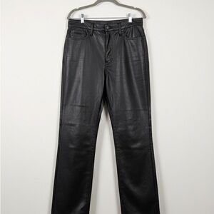 Judy Blue Black Faux Leather Straight-Leg Pants – Size 13/31